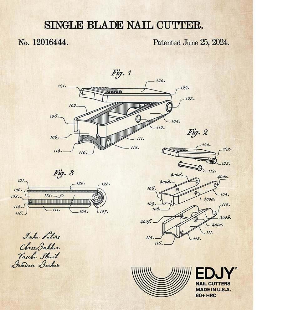 EDJY single blade nail cutter patent