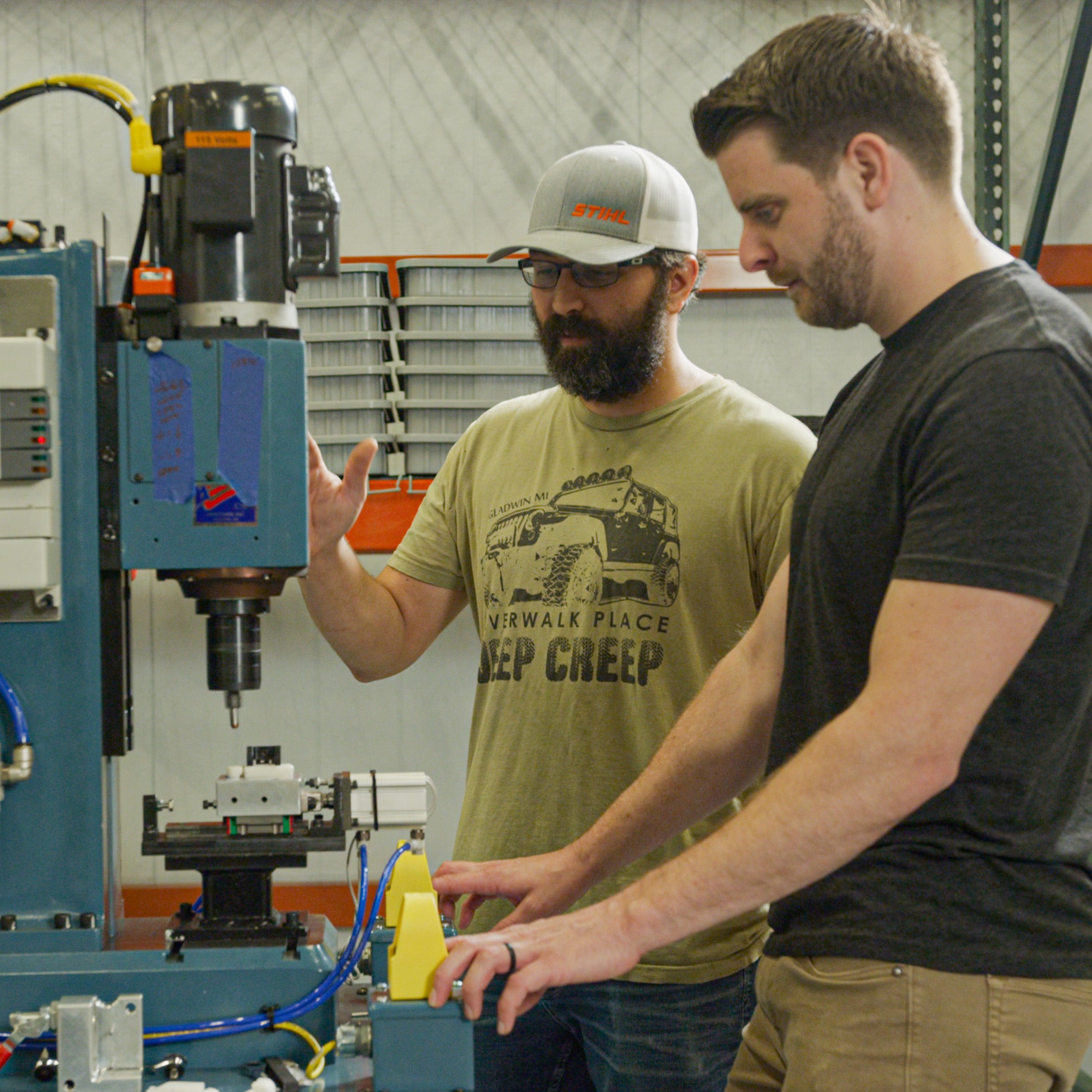 EDJY workers testing the building process